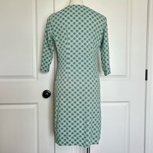 J. McLaughlin Emma Long Sleeve Catalina Cloth Pocket Dress Green Print M - Picture 5 of 7